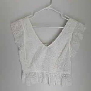 White Ruffled Blouse